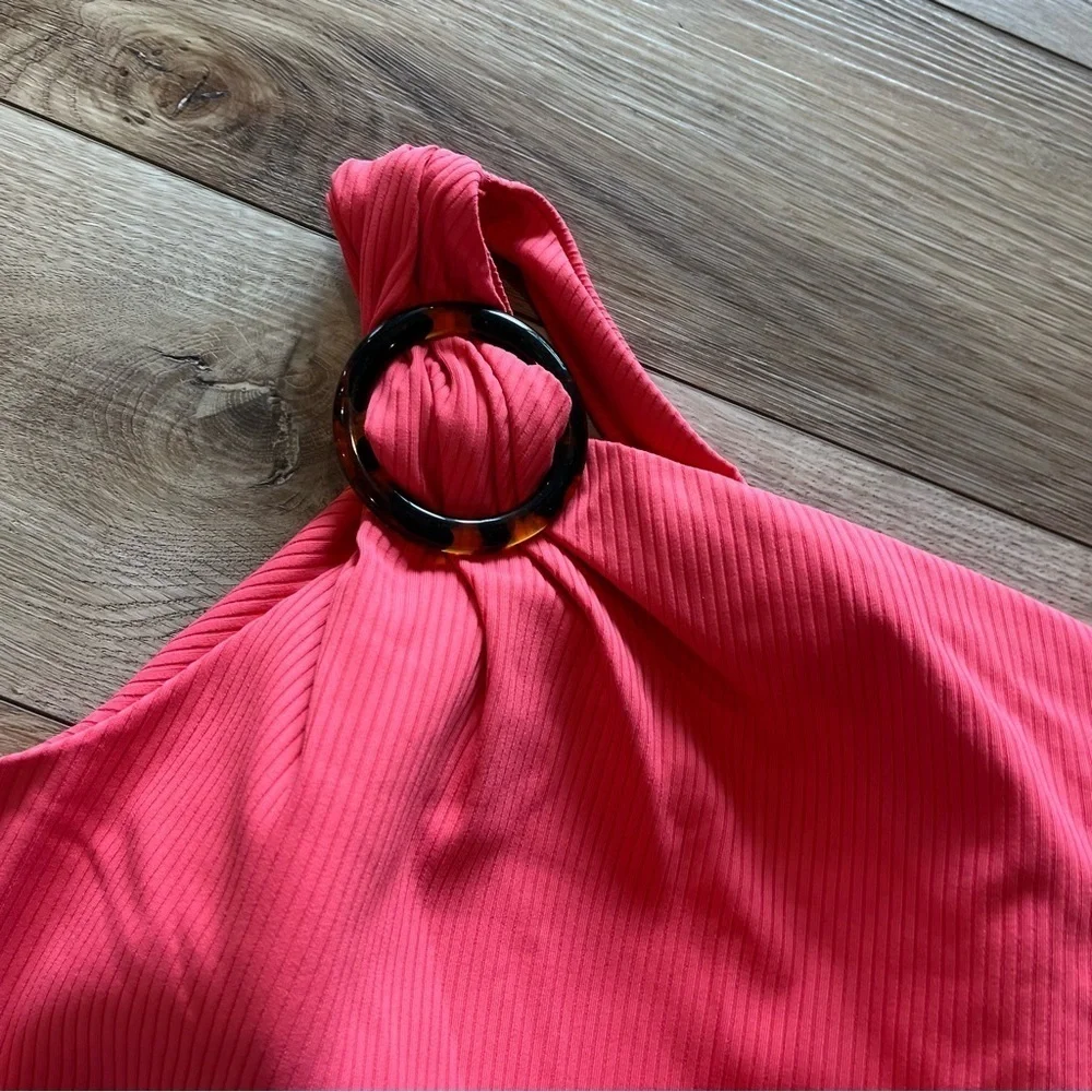 NWT Summersalt Size 22 Nantucket Red Ribbed Sidestroke One Piece Swimsuit